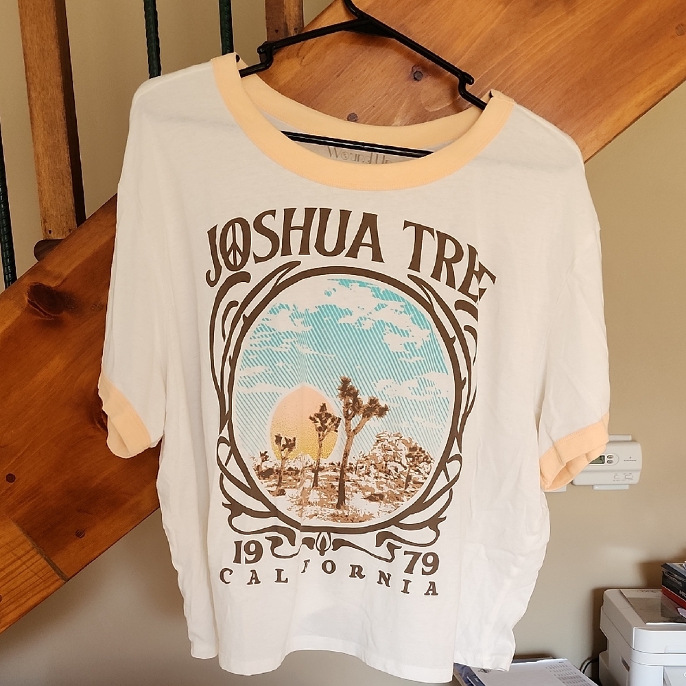 Wound Up Cream and Peach T-Shirt